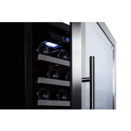 Summit 24" 133 Bottle Triple Zone Stainless Steel Wine Fridge SWC1987T Wine Coolers SWC1987T Wine Coolers Empire