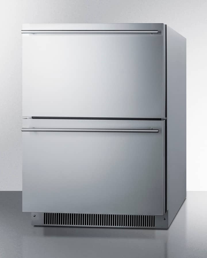 Summit 24" 2-Drawer Stainless Steel Freezer ADFD2D24 Freezers ADFD2D24 Wine Coolers Empire