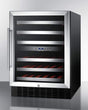 Summit 24" 46 Bottle Dual Zone Stainless Steel Built-In Wine Fridge SWC530BLBIST Wine Coolers SWC530BLBIST Wine Coolers Empire