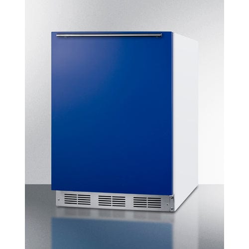 Summit 24" ADA Compliant Blue Finish All-Refrigerator BAR611WHBADA Wine Coolers Empire