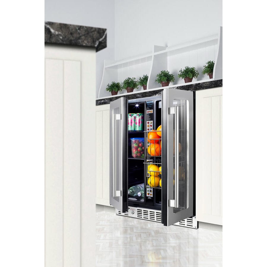 Summit 24" ADA Compliant Dual Zone Produce Refrigerator ALFD24WBVPANTRY Wine Coolers Empire