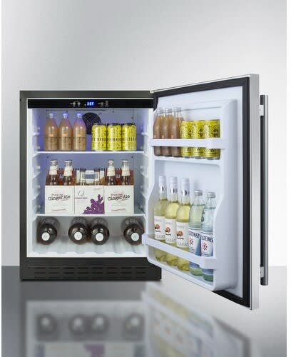 Summit 24" ADA Compliant Right Hinge Built-In Refrigerator AL55CSS Wine Coolers Empire