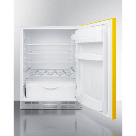 Summit 24" ADA Compliant Yellow Finish All-Refrigerator BAR611WHYADA Refrigerators BAR611WHYADA Wine Coolers Empire