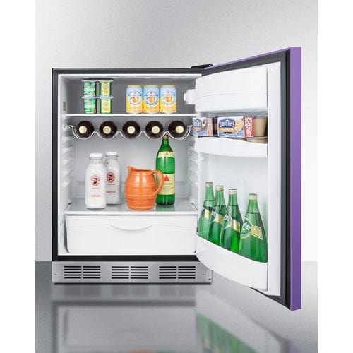 Summit 24" ADA Undercounter Purple Door All-Refrigerator BAR631BKPADA Wine Coolers Empire