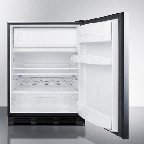 Summit 24" Black Cabinet ADA Refrigerator-Freezer CT663BKSSHHADA Refrigerators CT663BKSSHHADA Wine Coolers Empire