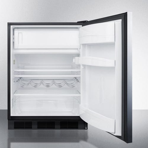 Summit 24" Black Cabinet ADA Refrigerator-Freezer CT663BKSSHHADA Wine Coolers Empire