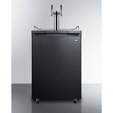 Summit 24" Built In Auto Defrost Dual Tap Black Kegerator SBC635MBITWIN Kegerators SBC635MBITWIN Wine Coolers Empire