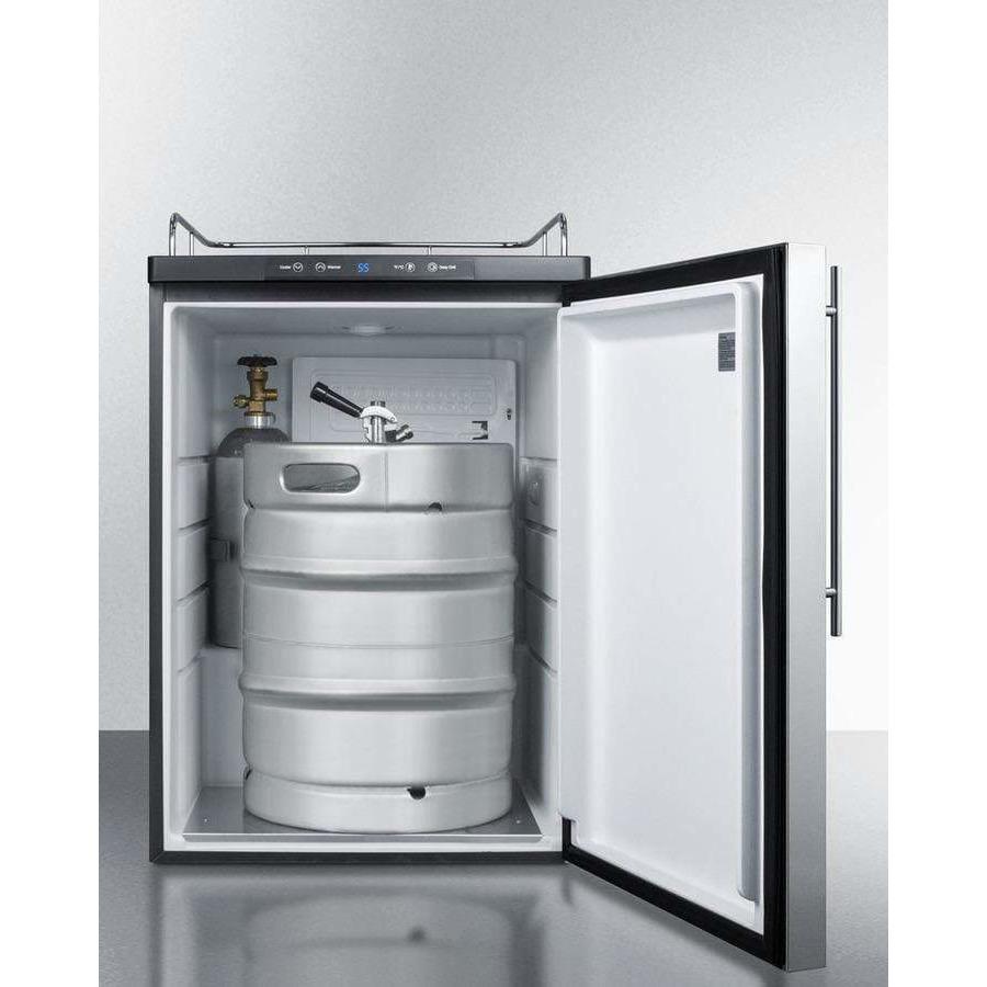 Summit 24" Built-In Automatic Defrost Kegerator SBC635MBINKSSHV Kegerators SBC635MBINKSSHV Wine Coolers Empire