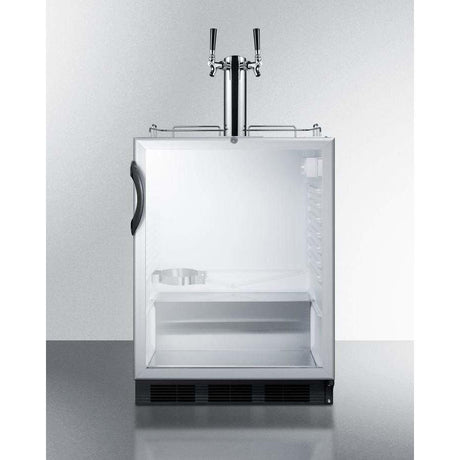 Summit 24" Built-in Automatic Defrost Single Tap Glass Door Commercial ADA Kegerator SBC56GBIADA Kegerators SBC56GBIADA Wine Coolers Empire