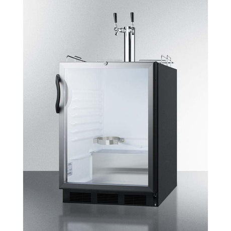 Summit 24" Built-in Automatic Defrost Single Tap Glass Door Commercial ADA Kegerator SBC56GBIADA Kegerators SBC56GBIADA Wine Coolers Empire