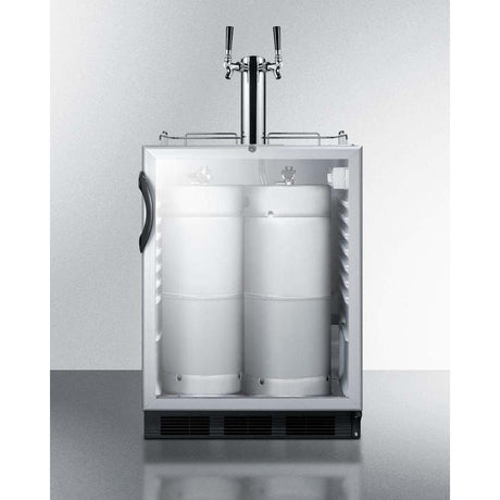 Summit 24" Built-in Automatic Defrost Single Tap Glass Door Commercial ADA Kegerator SBC56GBIADA Kegerators SBC56GBIADA Wine Coolers Empire
