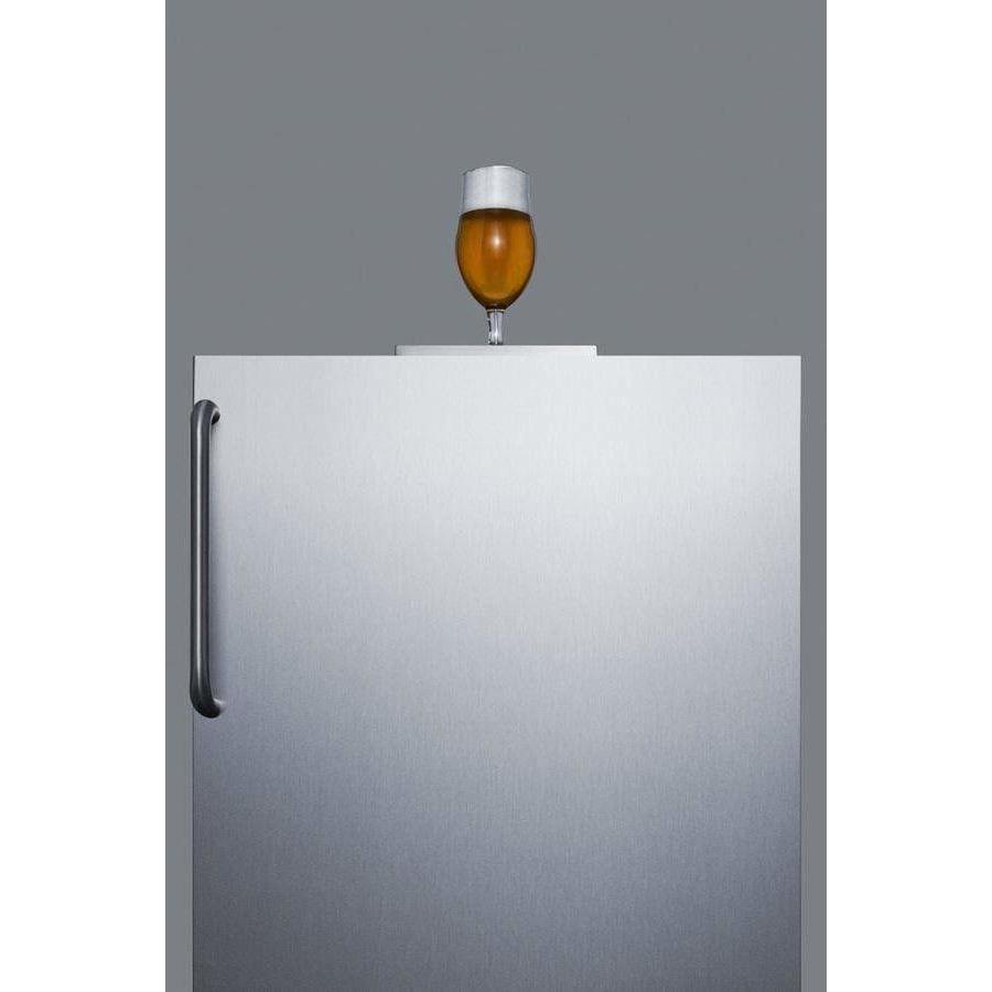 Summit 24" Built-In Commercial Stainless Steel Automatic Defrost Kegerator, ADA Compliant SBC58BBINKCSSADA Kegerators SBC58BBINKCSSADA Wine Coolers Empire