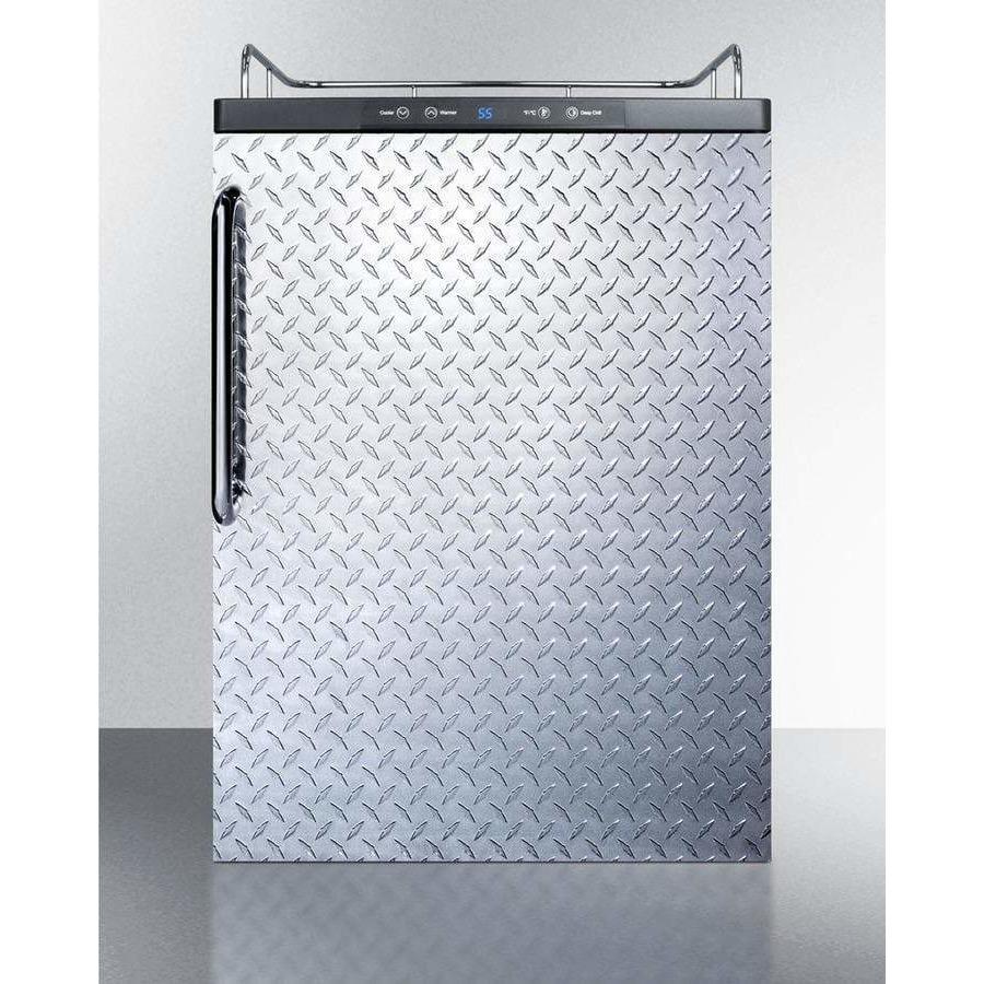 Summit 24" Built-In Diamond Plate Kegerator SBC635MBINKDPL Kegerators SBC635MBINKDPL Wine Coolers Empire