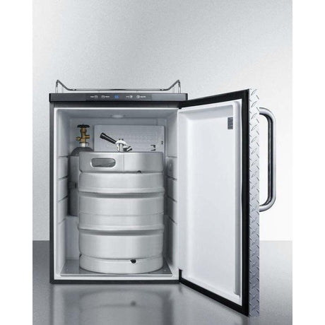 Summit 24" Built-In Diamond Plate Kegerator SBC635MBINKDPL Kegerators SBC635MBINKDPL Wine Coolers Empire