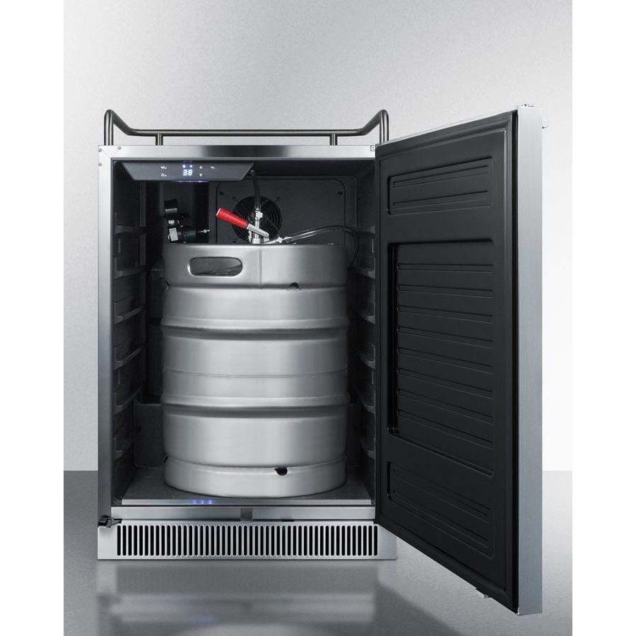 Summit 24" Built-In Frost Free Stainless Steel Kegerator SBC677BINK Kegerators SBC677BINK Wine Coolers Empire