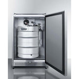 Summit 24" Built-In Single Tap All Stainless Steel Outdoor Commercial Kegerator SBC695OSNK Kegerators SBC695OSNK Wine Coolers Empire