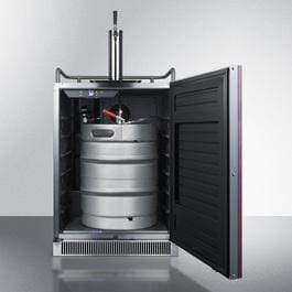 Summit 24" Built-In Single Tap Panel Overlay Door Frost Free Kegerator SBC677BIIF Kegerators SBC677BIIF Wine Coolers Empire