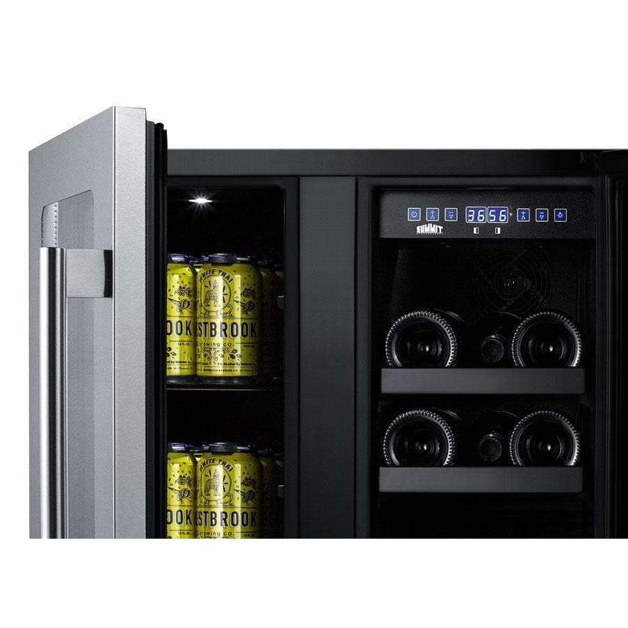 Summit 24" Built-In Wine/Beverage Fridge ALFD24WBVCSS Wine/Beverage Coolers Combo ALFD24WBVCSS Wine Coolers Empire