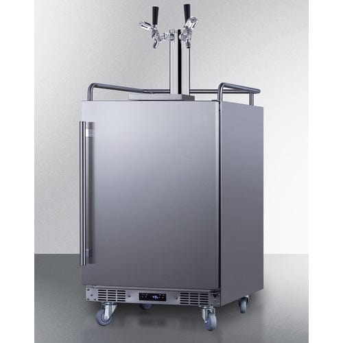 Summit 24" Dual Tap Commercial Outdoor Kegerator BC74OSCOMTWIN Kegerators BC74OSCOMTWIN Wine Coolers Empire