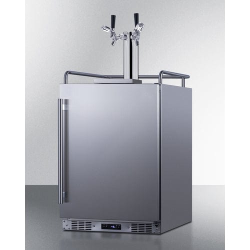 Summit 24" Dual Tap Commercial Outdoor Kegerator BC74OSCOMTWIN Kegerators BC74OSCOMTWIN Wine Coolers Empire