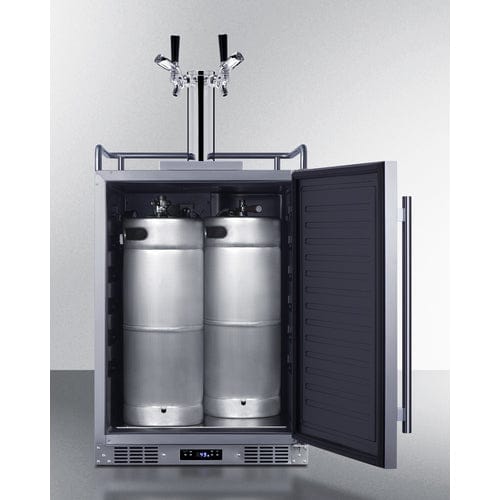 Summit 24" Dual Tap Commercial Outdoor Kegerator BC74OSCOMTWIN Kegerators BC74OSCOMTWIN Wine Coolers Empire