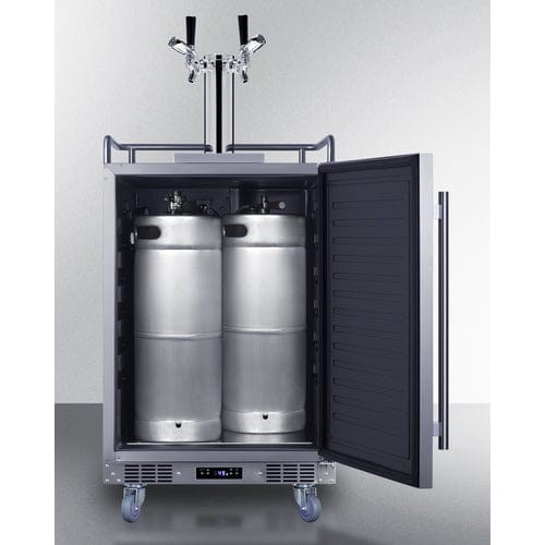 Summit 24" Dual Tap Commercial Outdoor Kegerator BC74OSCOMTWIN Wine Coolers Empire