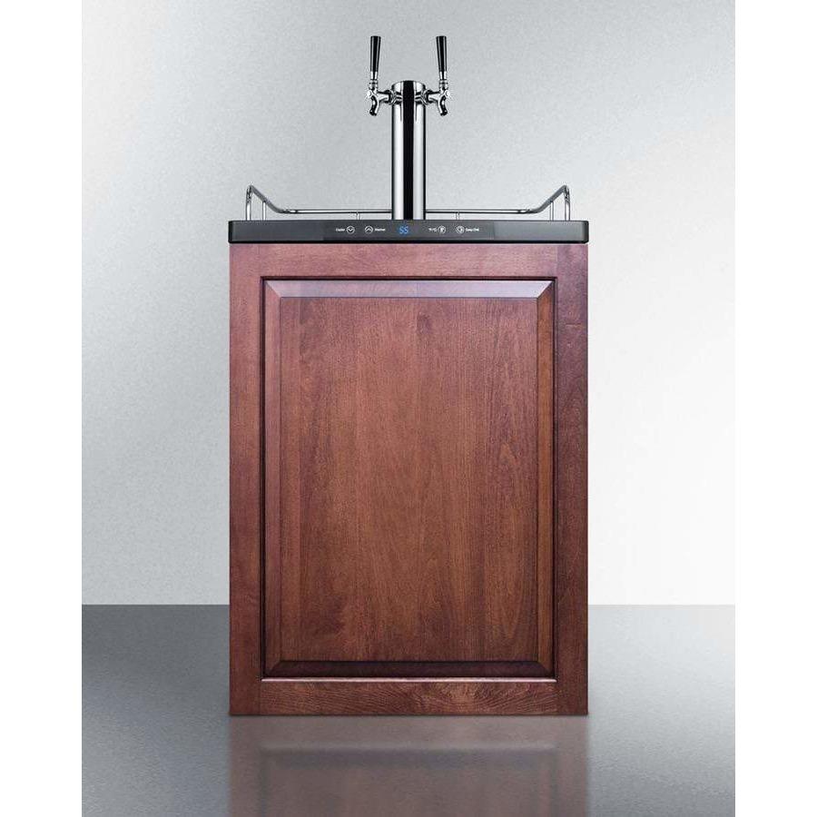 Summit 24" Dual Tap Panel Overlay Door Built-in Kegerator SBC635MBIIFTWIN Kegerators SBC635MBIIFTWIN Wine Coolers Empire