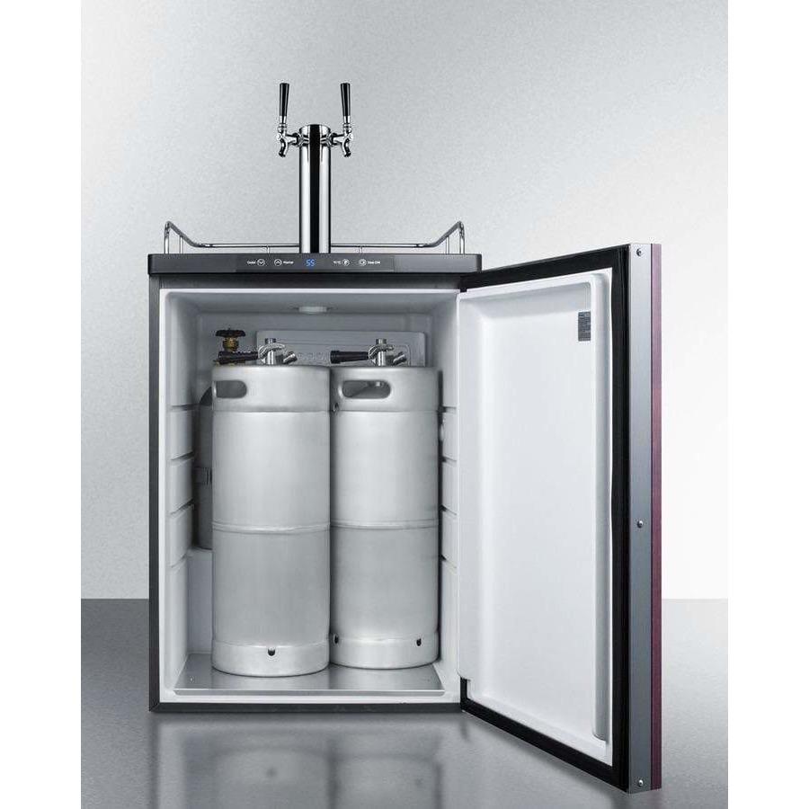 Summit 24" Dual Tap Panel Overlay Door Built-in Kegerator SBC635MBIIFTWIN Kegerators SBC635MBIIFTWIN Wine Coolers Empire