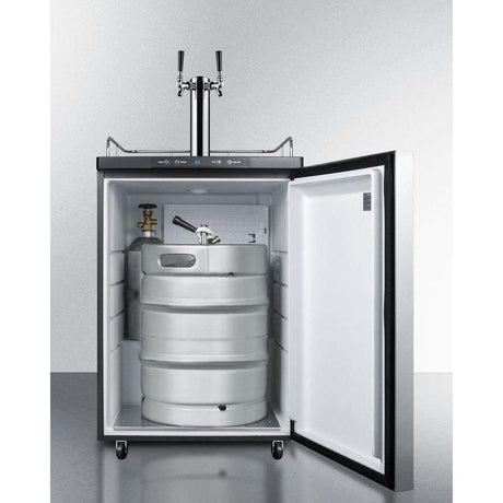 Summit 24" Dual Tap Stainless Steel Built-In Kegerator SBC635MBISSHHTWIN Kegerators SBC635MBISSHHTWIN Wine Coolers Empire