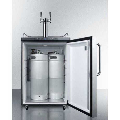 Summit 24" Dual Tap Stainless Steel Built-In Kegerator SBC635MBISSTBTWIN Kegerators SBC635MBISSTBTWIN Wine Coolers Empire