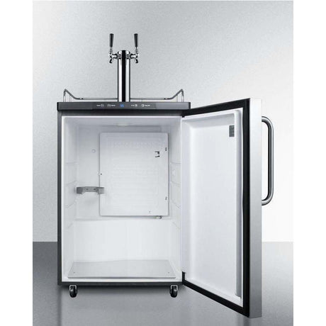 Summit 24" Dual Tap Stainless Steel Built-In Kegerator SBC635MBISSTBTWIN Kegerators SBC635MBISSTBTWIN Wine Coolers Empire