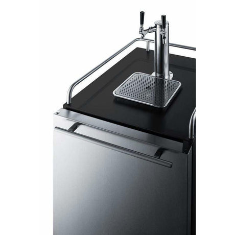 Summit 24" Dual Tap Stainless Steel Built-In Kegerator SBC677BITWIN Kegerators SBC677BITWIN Wine Coolers Empire