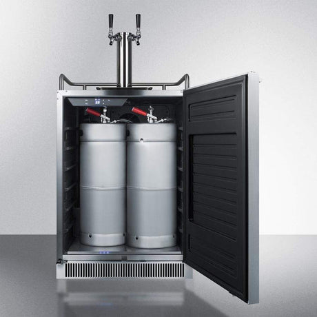 Summit 24" Dual Tap Stainless Steel Built-In Kegerator SBC677BITWIN Kegerators SBC677BITWIN Wine Coolers Empire