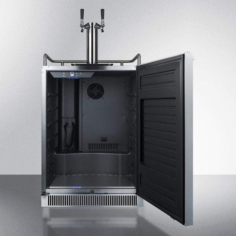 Summit 24" Dual Tap Stainless Steel Built-In Kegerator SBC677BITWIN Kegerators SBC677BITWIN Wine Coolers Empire