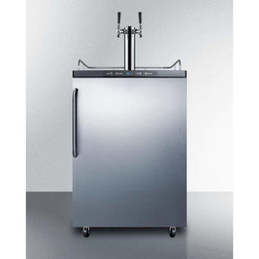 Summit 24" Dual Tap Stainless Steel Commercial Built-In Kegerator SBC635MBI7SSTBTWIN Kegerators SBC635MBI7SSTBTWIN Wine Coolers Empire