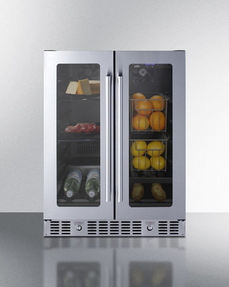 Summit 24" Dual Zone Built-in Produce Refrigerator ALFD24WBVCSSPANTRY Refrigerators ALFD24WBVCSSPANTRY Wine Coolers Empire