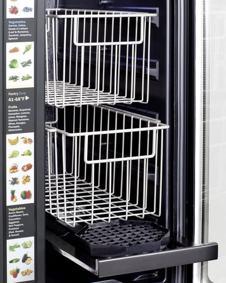Summit 24" Dual Zone Built-in Produce Refrigerator ALFD24WBVCSSPANTRY Refrigerators ALFD24WBVCSSPANTRY Wine Coolers Empire