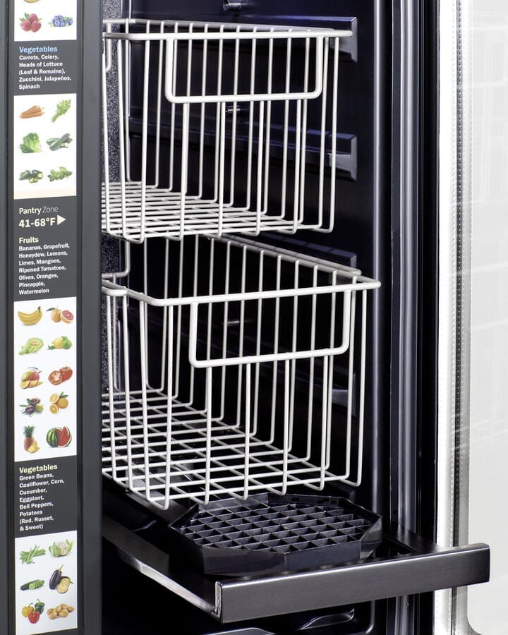 Summit 24" Dual Zone Built-in Produce Refrigerator ALFD24WBVCSSPANTRY Wine Coolers Empire
