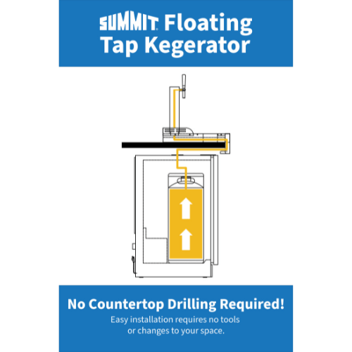 Summit 24" Floating Tap ADA Beer Kegerator SBC7BRSFLTWADALHD Kegerators SBC7BRSFLTWADALHD Wine Coolers Empire