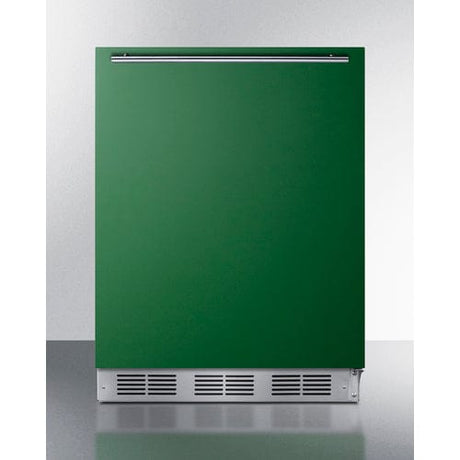 Summit 24" Green Door Black Cabinet Refrigerator Freezer BRF631BKG Refrigerators BRF631BKG Wine Coolers Empire