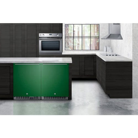 Summit 24" Green Door Built-In All-Freezer ALFZ53G Refrigerators ALFZ53G Wine Coolers Empire