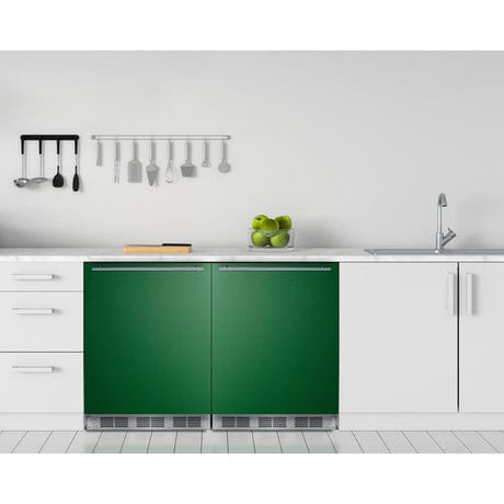 Summit 24" Green Finish ADA Refrigerator Freezer BRF611WHGADA Refrigerators BRF611WHGADA Wine Coolers Empire