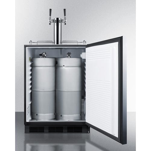 Summit 24-inch Wide Built-In Beer & Wine Kegerator SBC58BLB Kegerators Wine Coolers Empire