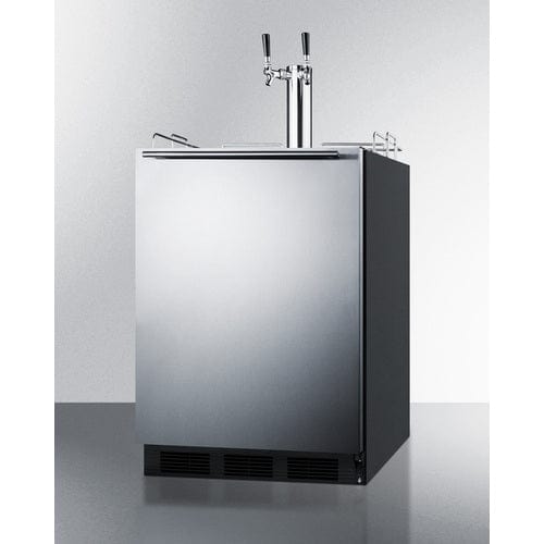 Summit 24-inch Wide Built-In Beer & Wine Kegerator SBC58BLB Kegerators Wine Coolers Empire