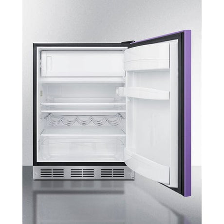 Summit 24" Purple Door Black Cabinet ADA Refrigerator Freezer BRF631BKPADA Refrigerators BRF631BKPADA Wine Coolers Empire