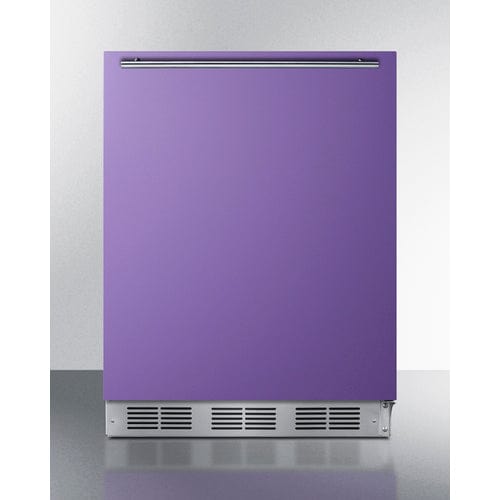 Summit 24" Purple Door Black Cabinet ADA Refrigerator Freezer BRF631BKPADA Wine Coolers Empire