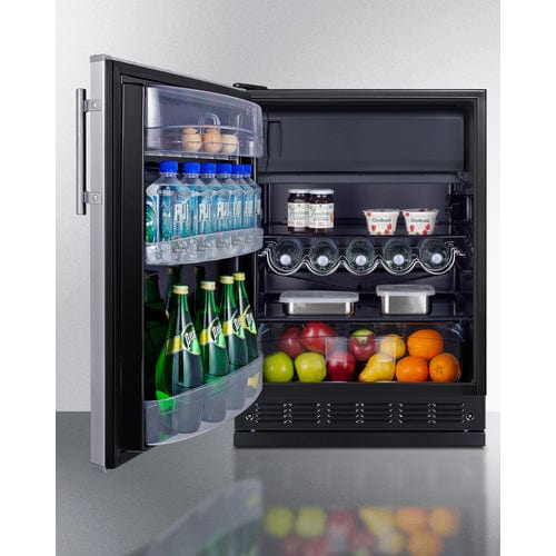 Summit 24" Residential Left Hinge Refrigerator-Freezer CT66BK2SSRSLHD Wine Coolers Empire
