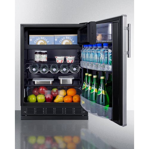 Summit 24" Residential Reversible Door Refrigerator-Freezer CT66BK2SSRS Wine Coolers Empire