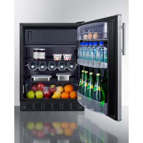 Summit 24" Reversible Door Hinge Refrigerator-Freezer CT66BK2SS Refrigerators CT66BK2SS Wine Coolers Empire