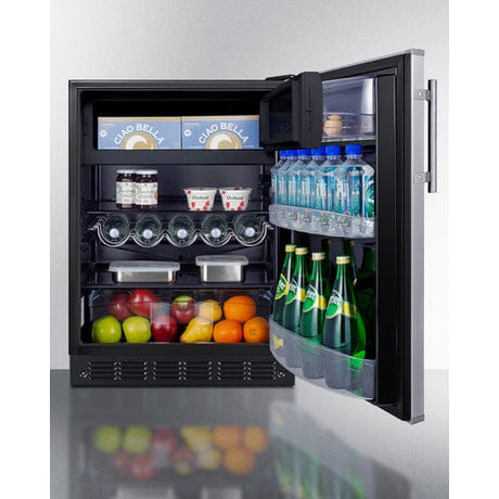 Summit 24" Reversible Door Hinge Refrigerator-Freezer CT66BK2SS Refrigerators CT66BK2SS Wine Coolers Empire